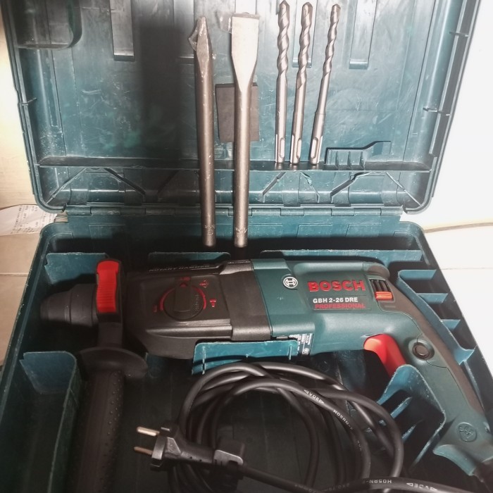bor beton 3 pungsi Bosch gbh 226-dre, ful set mata dan box,