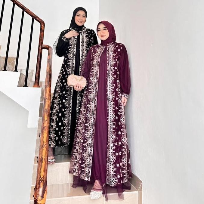 Mikasa Dress Brukat Mewah Gamis Pesta Wanita Cantik Original