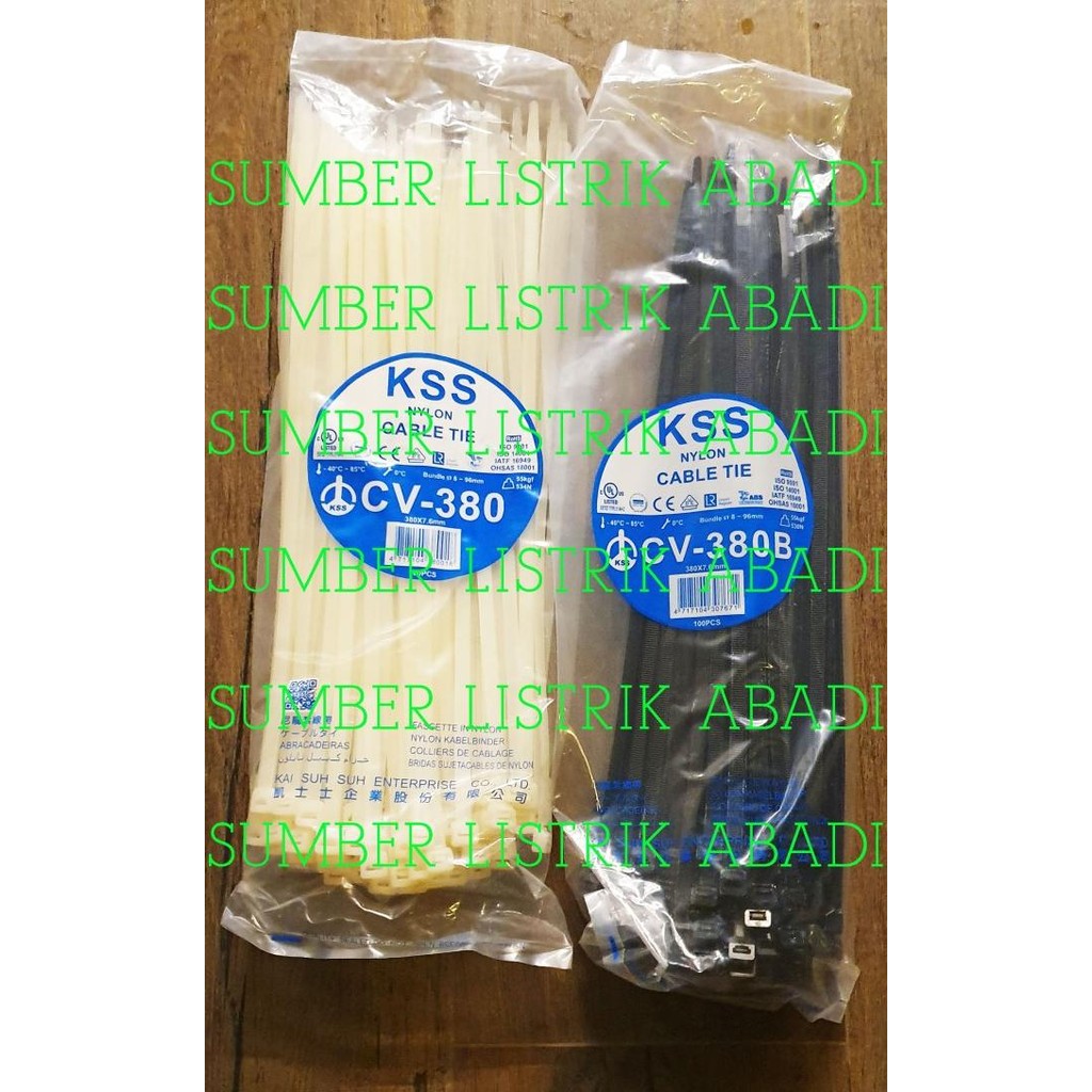 

Promo Kabel Ties KSS CV 380 isi 100pcs (hitam/ putih) COD