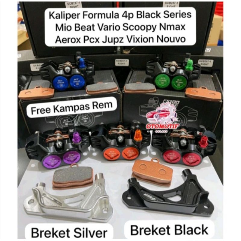 Paket Pengereman Kaliper 4P Formula RT stage Mio Xeon Soul Xride Beat Vario Scoopy Genio Spacy Jupit