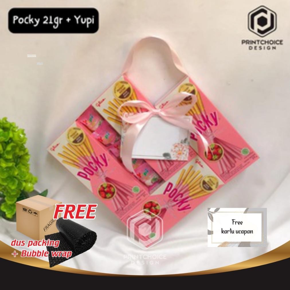 

gfd-6 Pocky Love 4pcs Free kartu Ucapan Bubble Wrap Double Dus Netto 21-22 Gram Terlaris