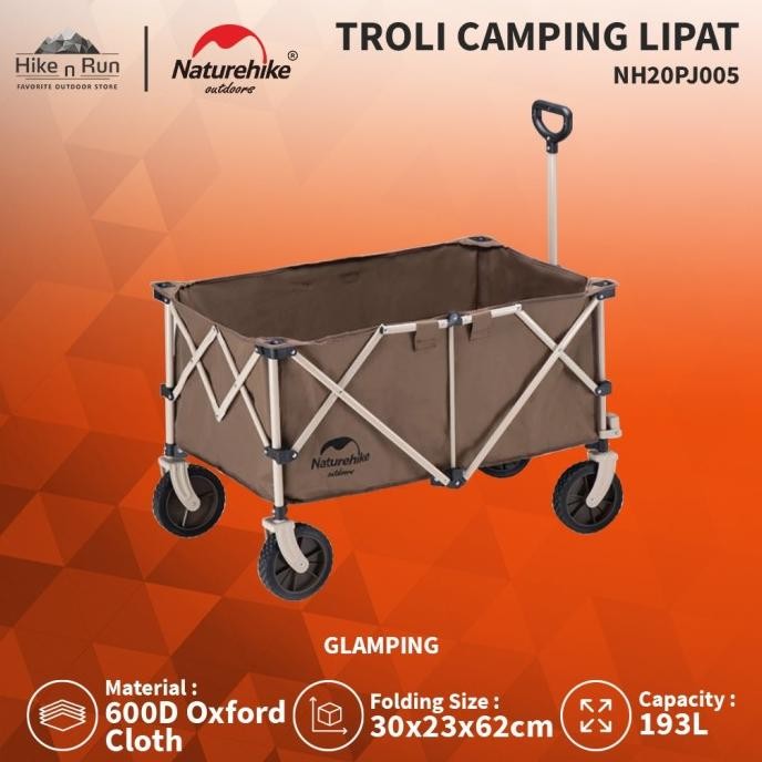 Troli Lipat Naturehike NH20PJ005 Folding Camping Trolley