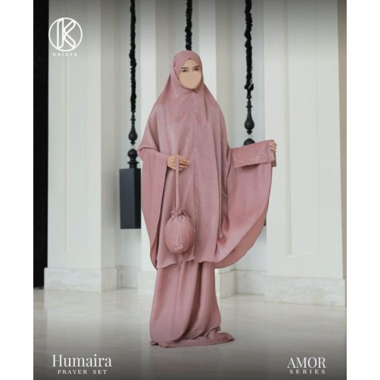 KAISYA - HUMAIRA PRAYER SET/mukena dewasa french khimar/mukena 3 in 1/mukena traveling/free sajadah 
