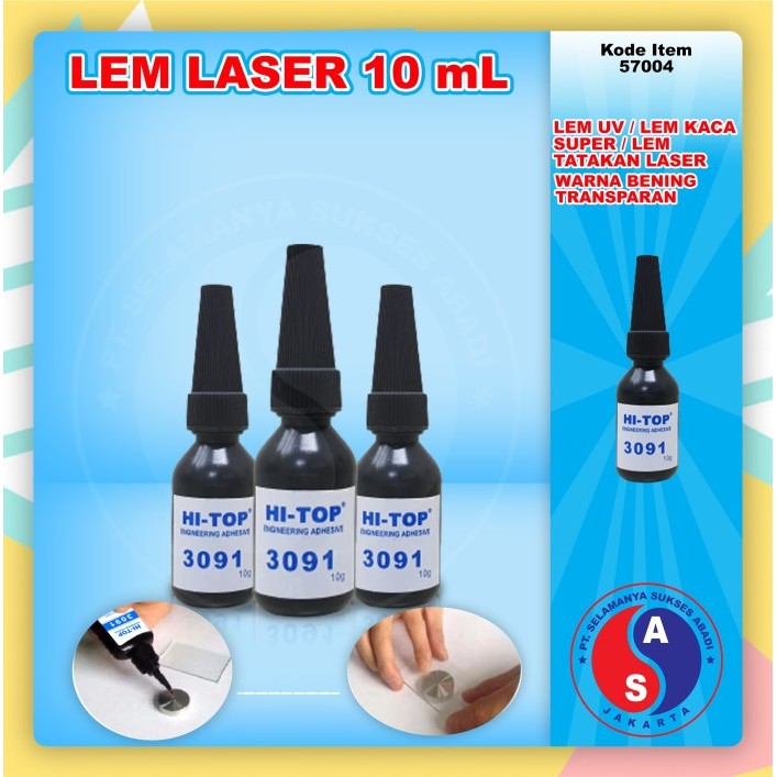 KOMPLIT LEM UV LEM LASER KACA PEN IKLAN PAKU IKLAN 10 ml
