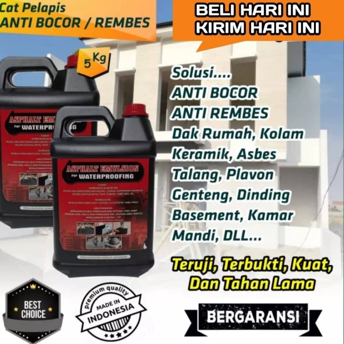 Aspal cair Anti Bocor, Cairan Anti Bocor Asphalt Emulsion 1 Kg - 25 Kg
