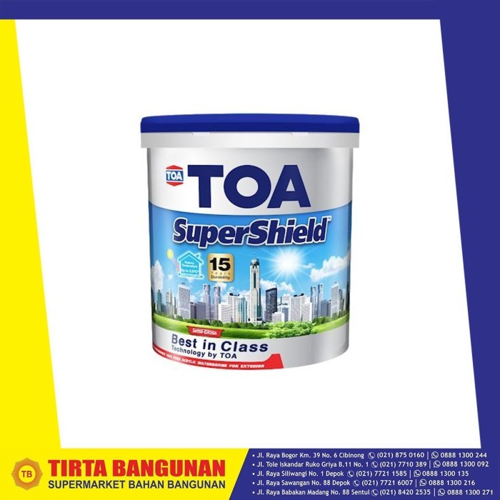 TOA SUPERSHIELD 2,5 LT CAT TEMBOK TINTING HARGA BY REQUEST WARNA