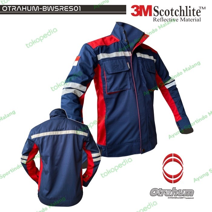 Baju Wearpack Semi Jaket Safety Resleting Seragam Kerja K3 Pita 3M