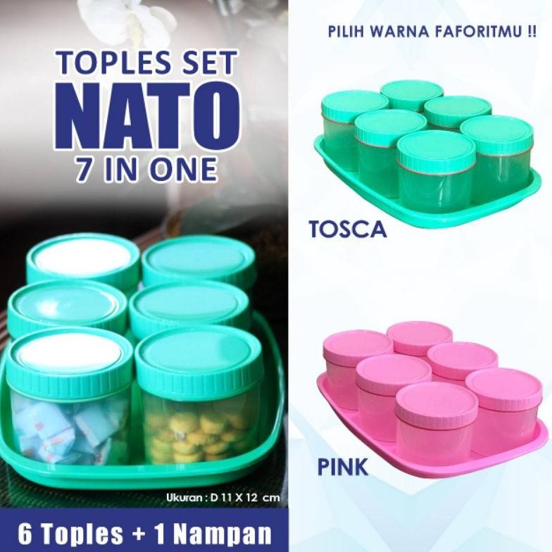 GV23 promo terbaru toples nato calista set 7in1/toples polos unit set nampan/toples lebaran/ toples 