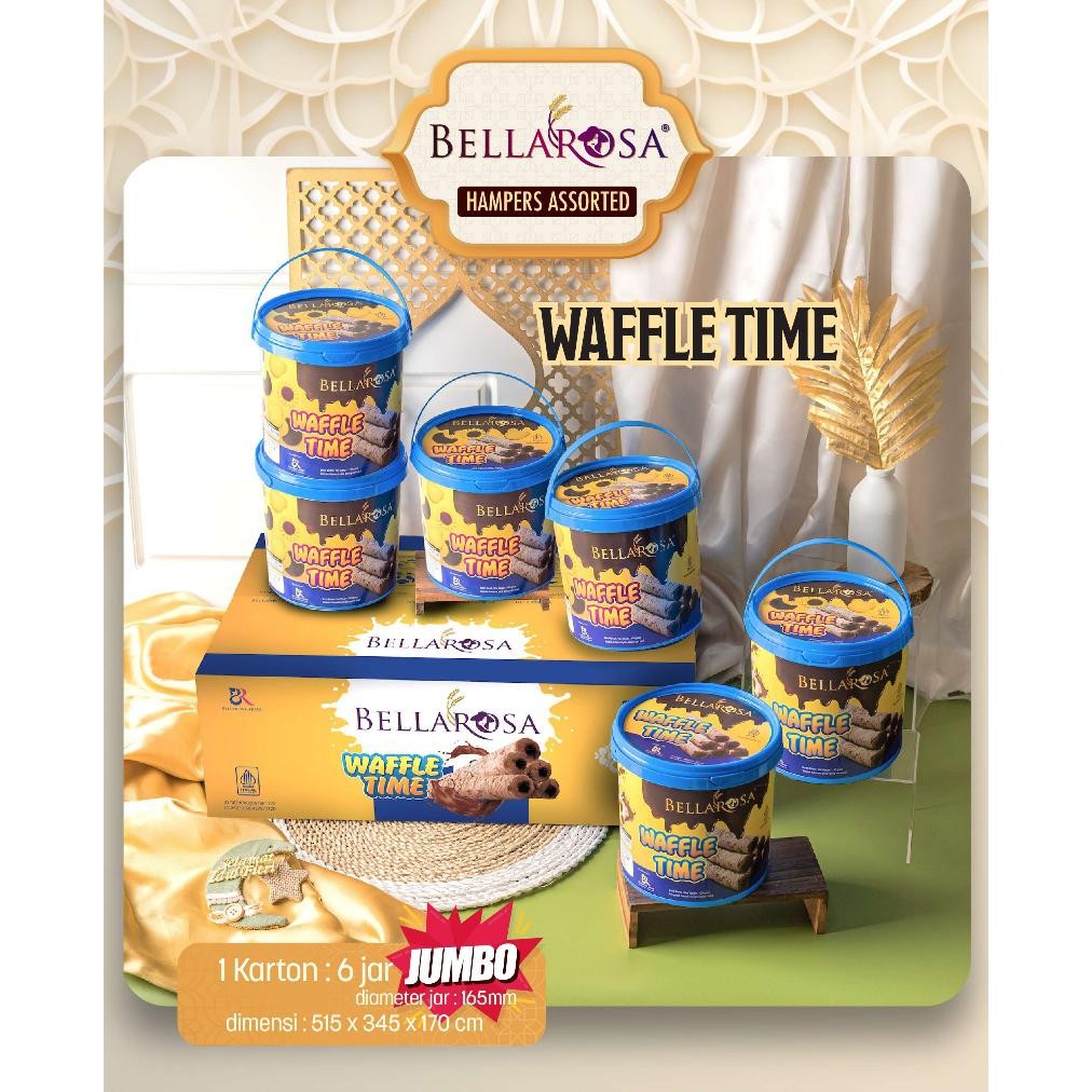 

Ex45 Bellarosa Waffle Time isi 1 jar kue kering dan waffle Lebaran Idul Fitri Original