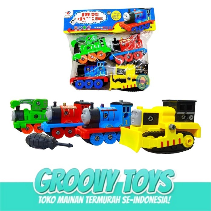 Mainan Anak Diy Assemble Train - Mainan Kereta Bongkar Pasang
