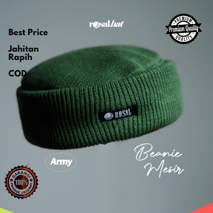 Produk Unggulan Kopiah Peci Songkok Mesir Rosal Peci Beanie Cap - Peci Kupluk Rajut