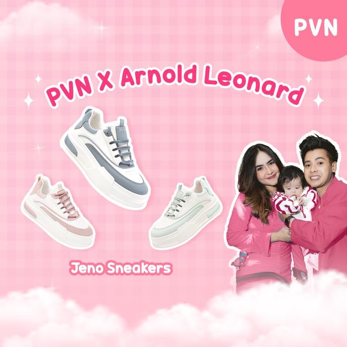 [Pvn X Arnold] Pvn Jeno Sepatu Sneakers Wanita Shoes Cream 438
