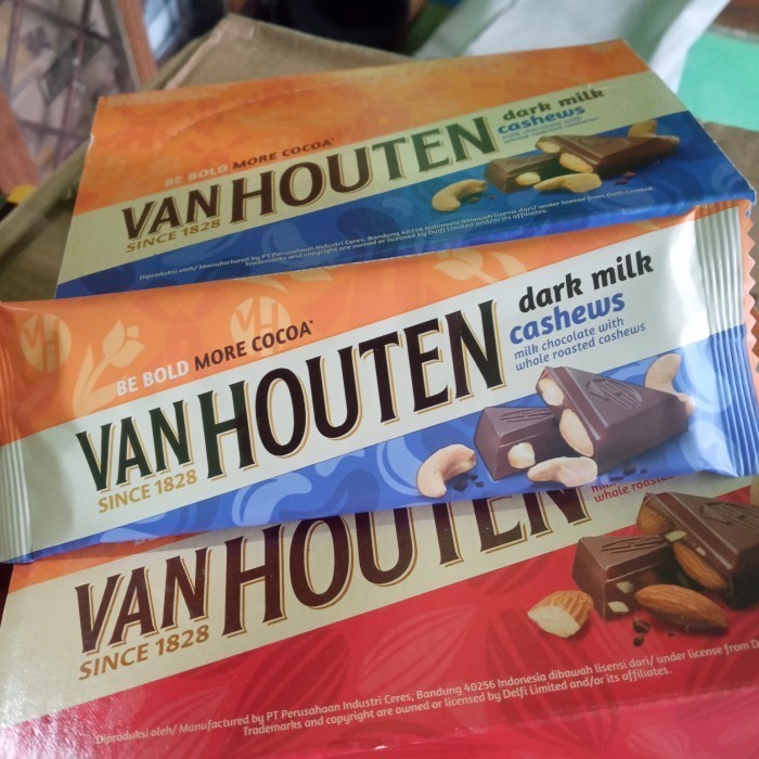 

Ready Cokelat Van Houten 40gr BOX - 10pcs - VanHouten Dark Milk Coklat 40 gr