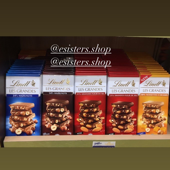 

Ready Coklat Lindt Les Grandes Hazelnut / Caramel Cokelat Lindt Import