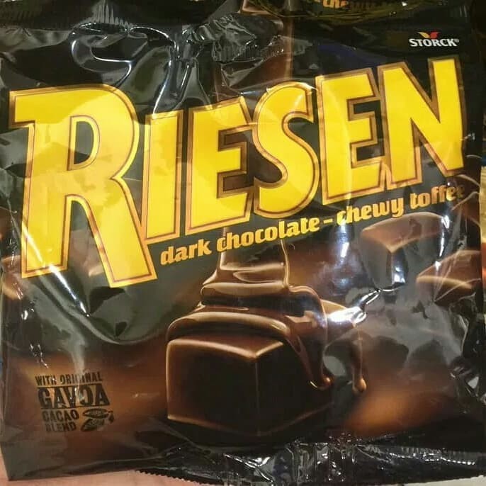 

Ready Riesen Dark Chocolate Chewy Toffe Caramel Candy-Coklat Import