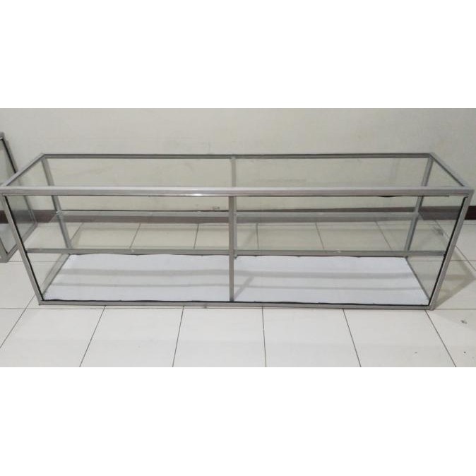 Etalase Kaca Makanan 1,5 Meter (150x32x50cm) Etalase Warteg BOGOR