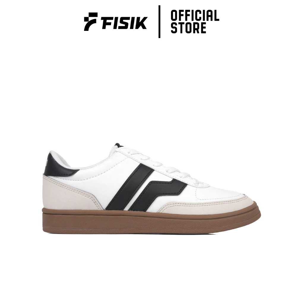 PIERO SNEAKERS PRIA COURT DERBY BIG LOGO-WHITE/BLACK/BROWN PIE1000156
