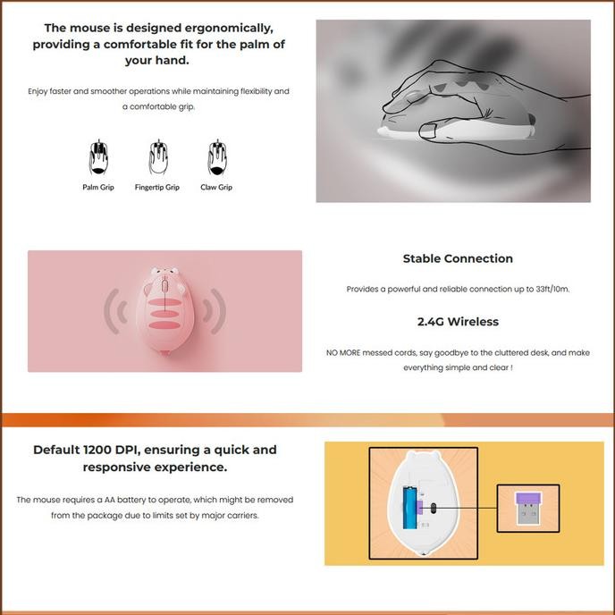 Akko Cat Theme Mouse Kate - Wireless Mouse Lapakricofrederick