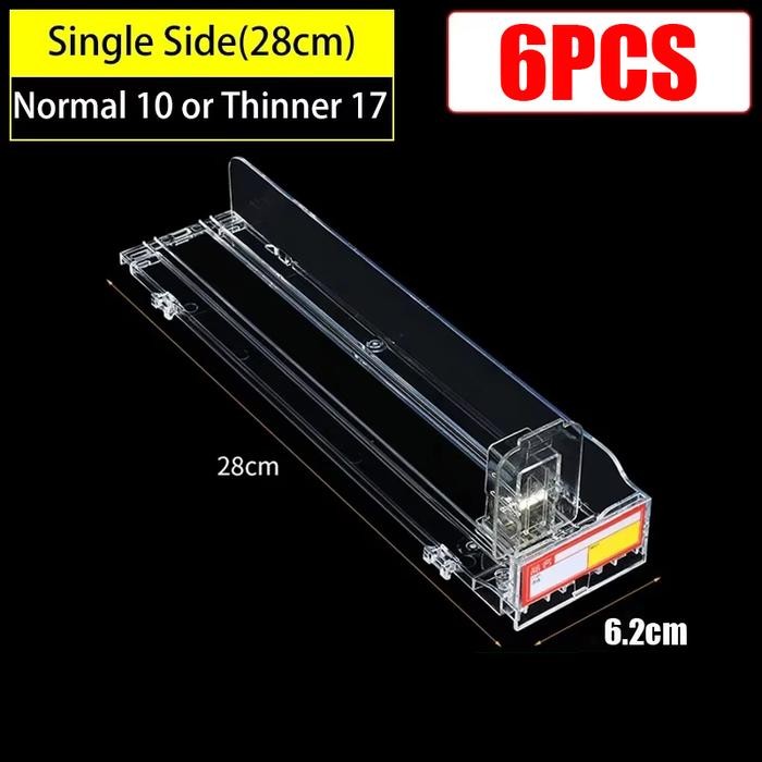 

6 Pcs Pendorong Otomatis Auto-Push Pemegang Rak Label Toko Retail Permen