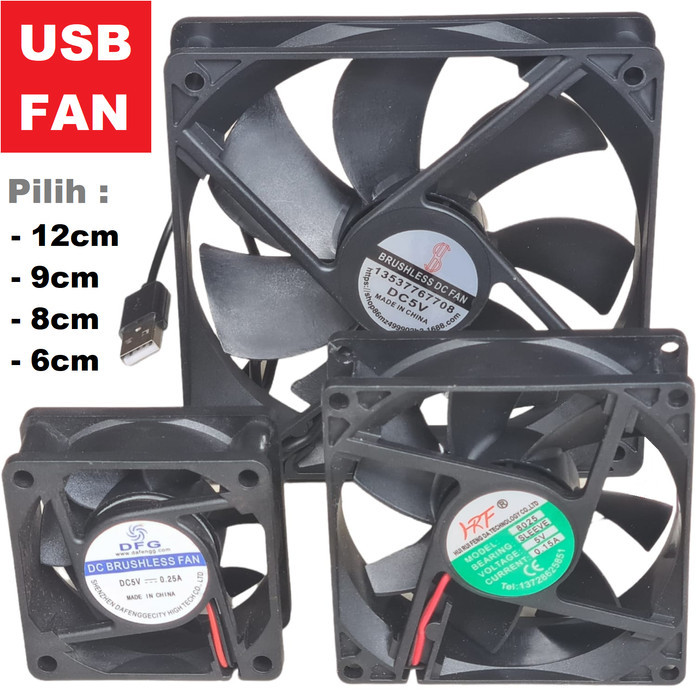BERKUALITAS Cooling Fan USB Kipas Pendingin TV Box Wifi Router AQUASCAPE AQUARIUM