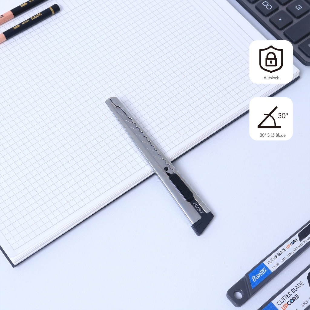 

[Avjaya Stationery] Bantex Cutter / Pemotong Kertas Pisau 30 Derajat Sudut Tajam SK5 BD5159