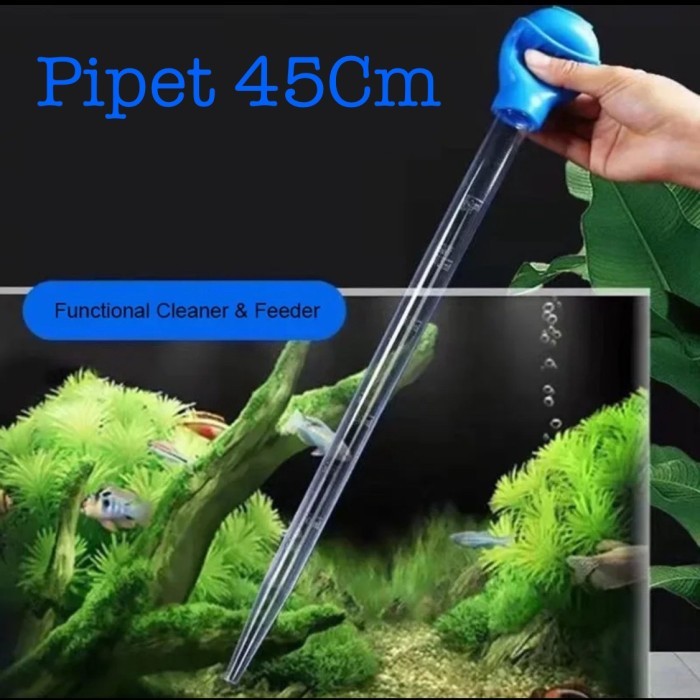 SALE Blue Pipet Sedot Besar 45Cm 50ml Alat Syphon Sifon Siphon Akuarium Cleaner Soliter Aquarium