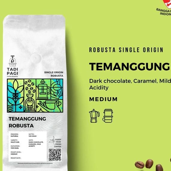 

Robuta Temanggung 200 Gr Roat Bean Coffee Opi Matang
