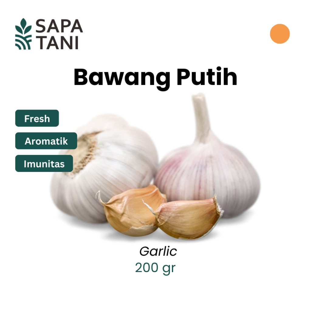 

Sapatani Bawang Putih 200gr Segar, Wangi, Kaya Antioksidan Pilihan Terbaik untuk Masakan Lezat