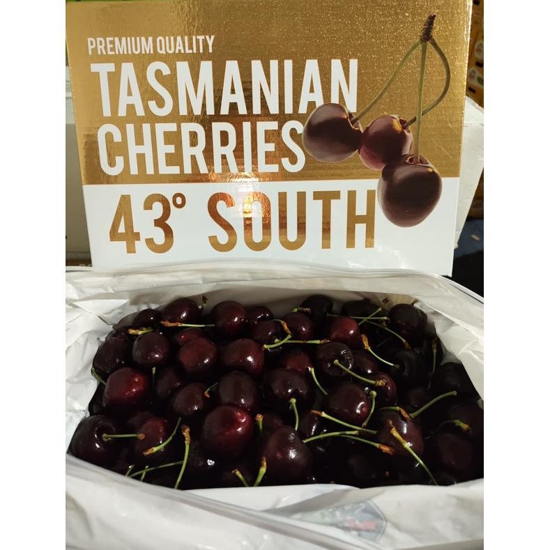 Cherry Tasmanian Import fresh Australia Tazmanian buah ceri segar impor Tasmania Tazmania 43 South