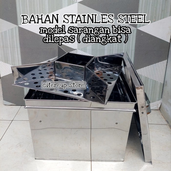 Dandang Pentol Bakso Sekat / Panci Kotak Stainles / Panci Bakso Siomay #Gratisongkir #Sale #Discount