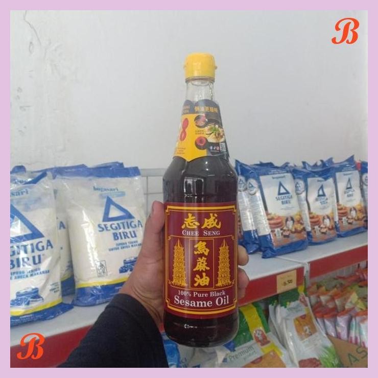 

| VRB | MINYAK WIJEN PAGODA CHEE SENG PURE BLACK SESAME OIL 650 ML SINGAPORE BUKAN 750
