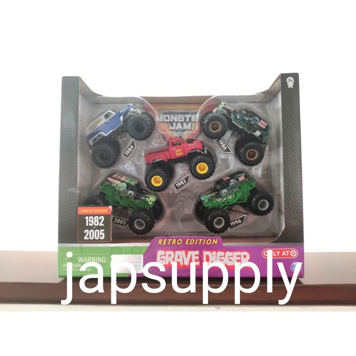 KHUSUS GRAB spin master monster jam grave digger retro edition HTF hot wheels