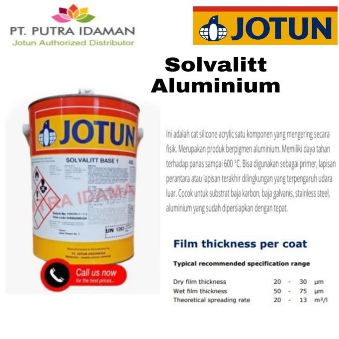 Jotun Cat Tahan Panas / Solvalitt Aluminium 5 Liter /Cat Tahan Panas-2
