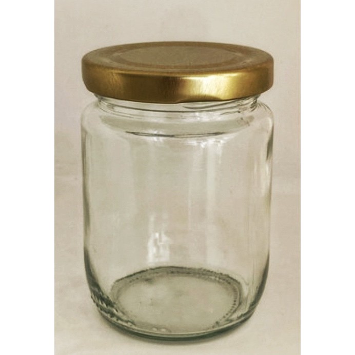 TERPERCAYA Jar kaca / beling 250ml + tutup (satuan/grosir)