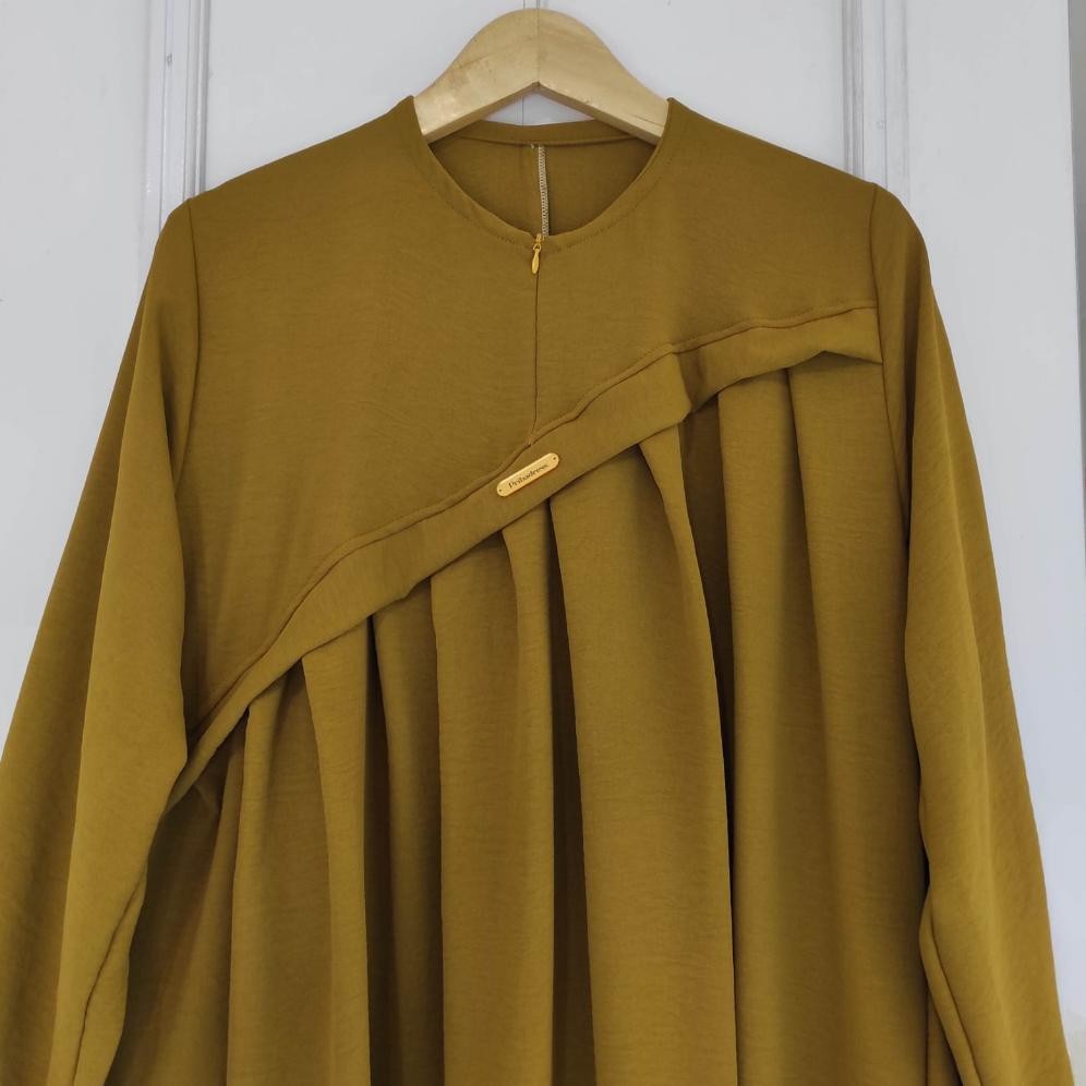 Stok Baru Elif Dress - Gamis Jumbo Polos Ld 130Cm Soft Crinkle Airflow Premium Termurah