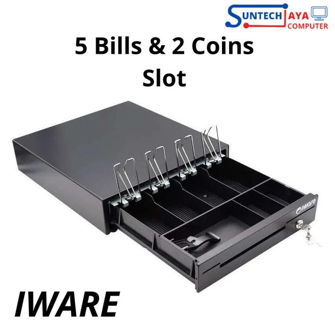 

Iware Cash Drawer Laci Uang kasir Mini Iware CD338s RJ-11 5 Bill