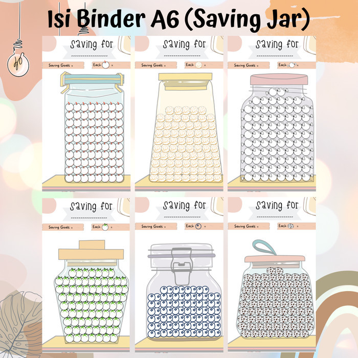 SPECIAL Isi Binder A6 Saving Challenge / Tantangan Menabung (Saving Jar)
