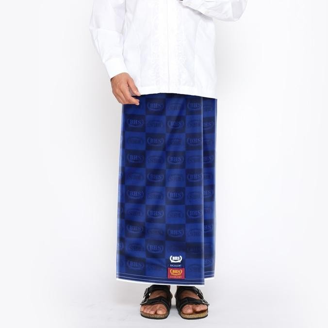 Terjangkau Sarung Bhs Excellent Gold Motif E57 Jma Biru Tua