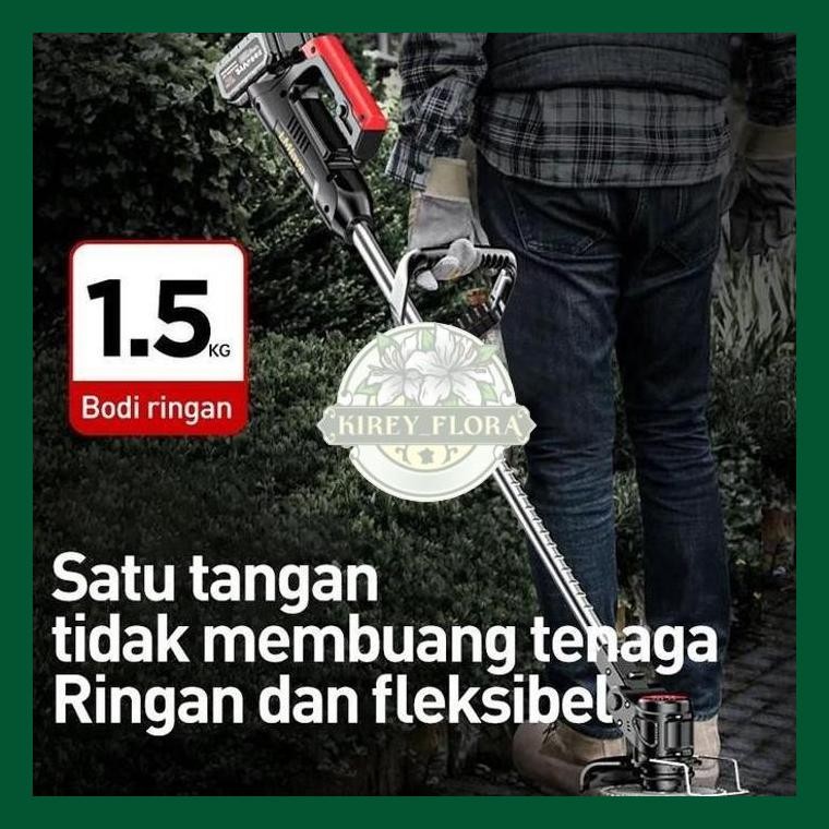 188Vf/288Vf 120Menit Mesin Pemotong Rumput Tanpa Kabel Listrik Peralatan Potong Lengkap Rumput Bater