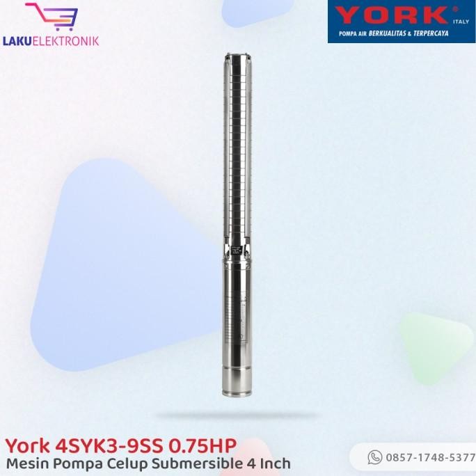 Mesin Pompa Air Submersible York 4Syk3-9Ss 0.75Hp Produk Berkualitas