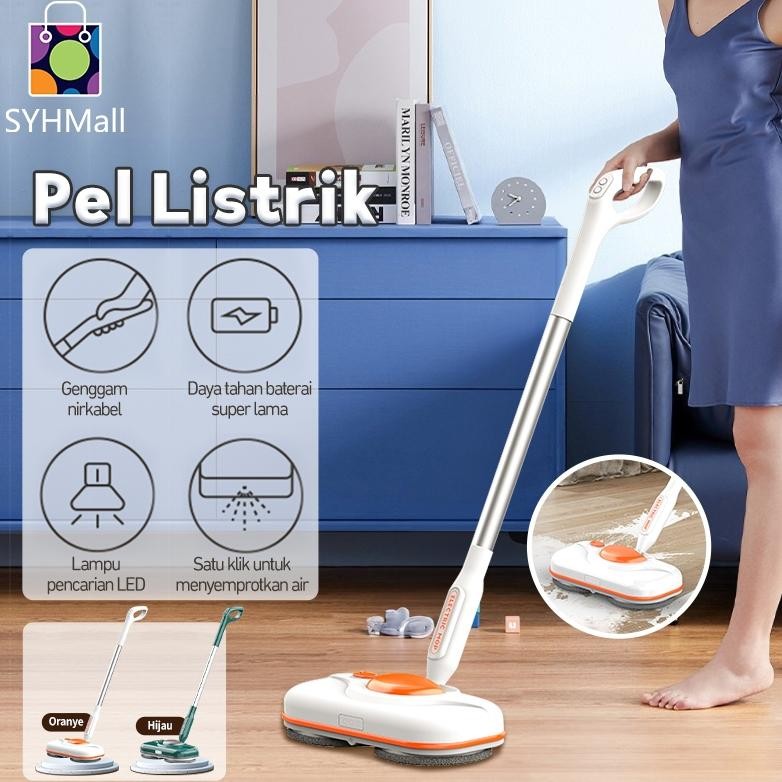 SYH Mall Listrik Alat Pel Lantai Semprot /Listrik Alat Pel Spray Mop /Cordless Electric Mop /Alat Pe