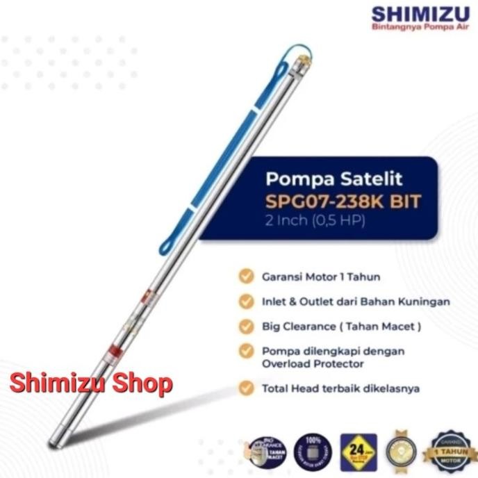 Pompa Submersible Pump Shimizu Pompa Satelit Shimizu Spg07-238K Bit 2 Inch (1/2 Hp)