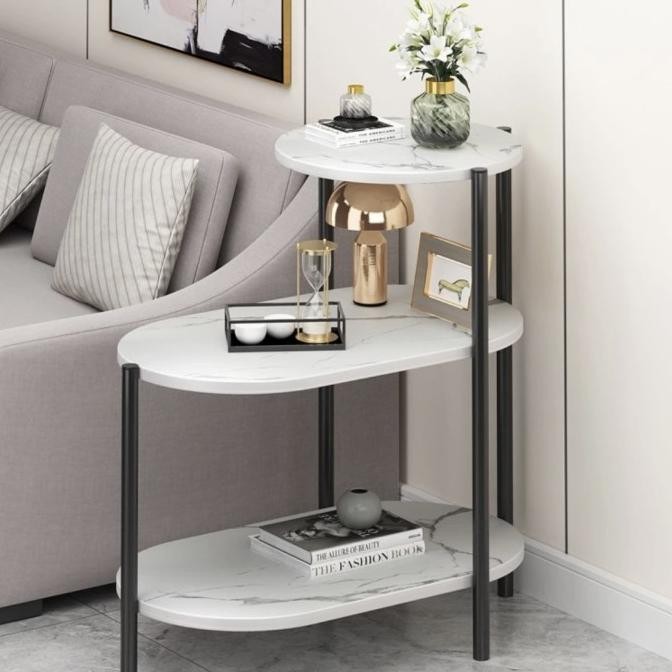 MEJA TAMU MINIMALIS KAYU / MEJA KOPI BULAT KAYU / MEJA RUANG TAMU