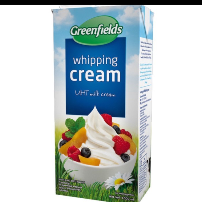greenfield whipping cream 1lt