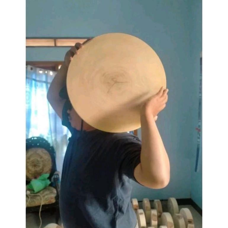 Talenan kayu Asem besar 40cm/talenan kayu asem bulat/pemotong daging/talenan potong/ talenan dapur
