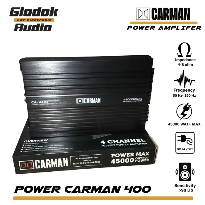 BISA GOSEND Power Mobil Carman CA 400 45000 Watt max power