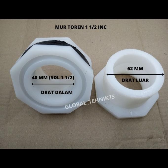 ] Mur drat toren toren tandon 1 inch DRAT MUR Toren Tangki Air 1 1/2