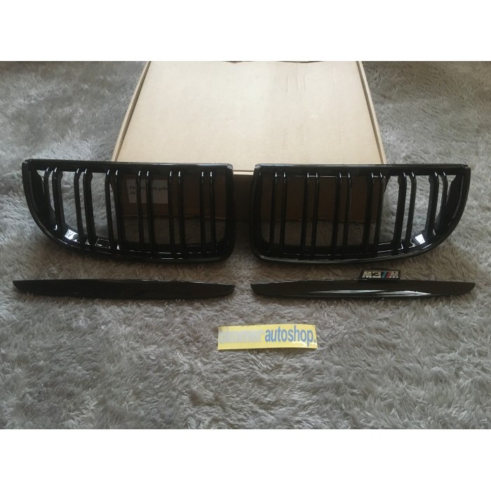 Grill Double Slat Bmw E90 M3 Style Non Lci - Black Gloss