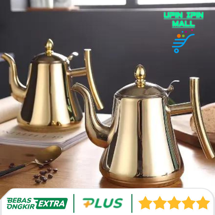 Teko Kopi/Teh Untuk Kompor Induksi/Listrik/Kompor Gas Gold