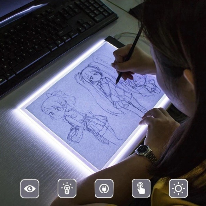 

TERBARU Graphics LED Drawing Board A5 Size with Three-Level Dimming Backlight